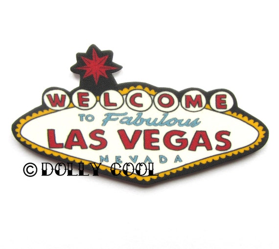 Las Vegas Brooch Sign Pin by Dolly Cool 
