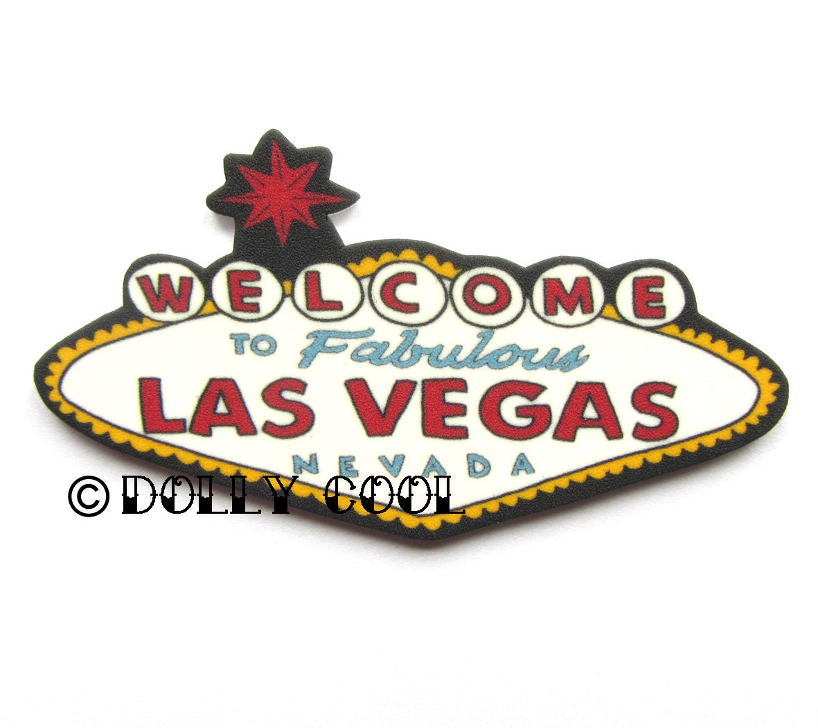 Las Vegas brooch Sign pin by Dolly Cool