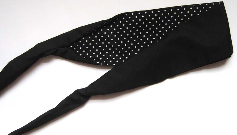 Polka Dot Hair Tie Black and White Rockabilly by Dolly Cool image 3