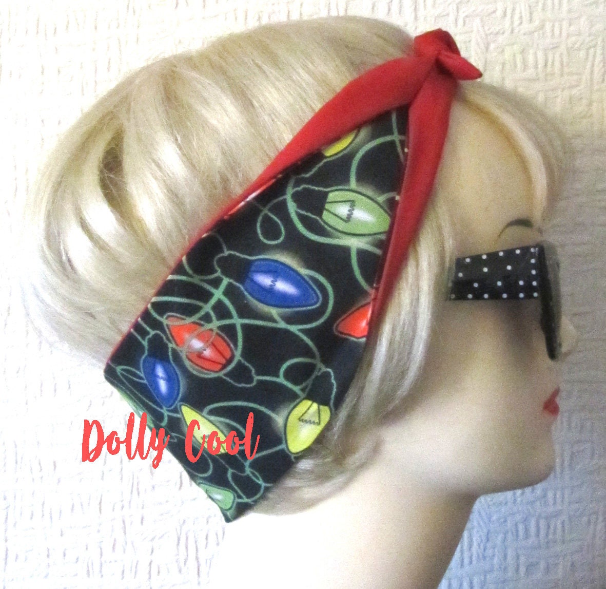 Retro Light Bulb Hair Tie Rockabilly Head Scarf Stranger Etsy