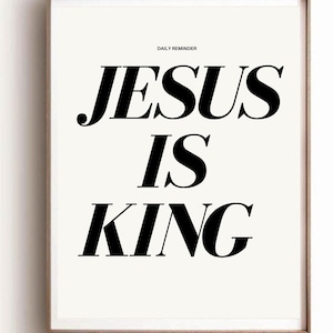 Jezus is koning-poster