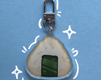 Onigiri Acryl Schlüsselanhänger | Doppelseitiger Charm