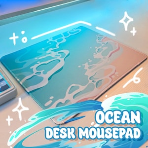 Ocean Desk Mousepad | Blue Waves Beach Theme