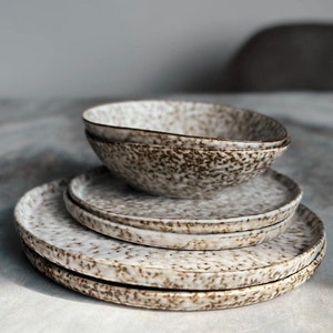 Ceramic Plates | Plate and Bowl Set | Ceramic Set| Dining/Breakfast | Norwegian | Ceramic Bowls | Stoneware Dinner Set | Crockery Set