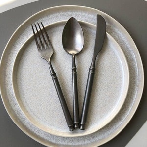 Vintage Besteck, Rostfreies Besteck, Retro Besteck, Besteck-Set für 10 30 Personen, Tafelmesser, Löffel, Gabel