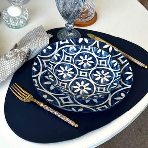 Blue Dinnerware Set | Pattern Plates for Wedding | Wholesale dinnerware | Dinner Set | Dinnerware set | Set of 4pcs