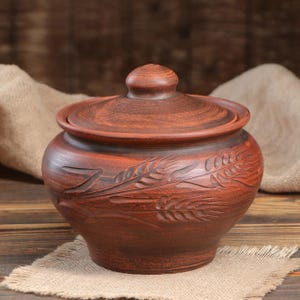 Roasting pan, Christmas cookware, clay roaster, clay pan, red earthenware, Christmas gift, Christmas serving