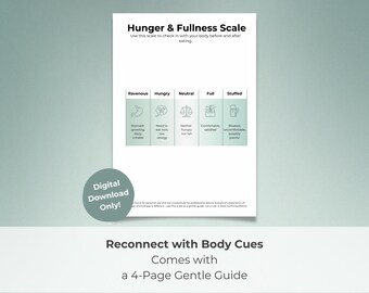 Intuitive Eating Hunger Scale | Body Cue Guide (PDF Download)