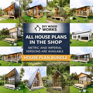 Tiny House Pläne Bundle, Kabine, A-Rahmen, Metrisch Imperial (Digitaler Download)