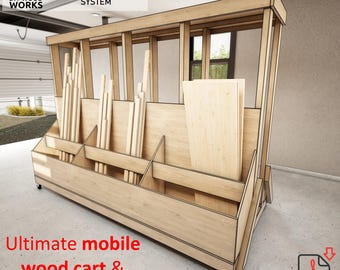 Mobile Wood Cart DIY Plans: Garage Storage Solution (Imperial)