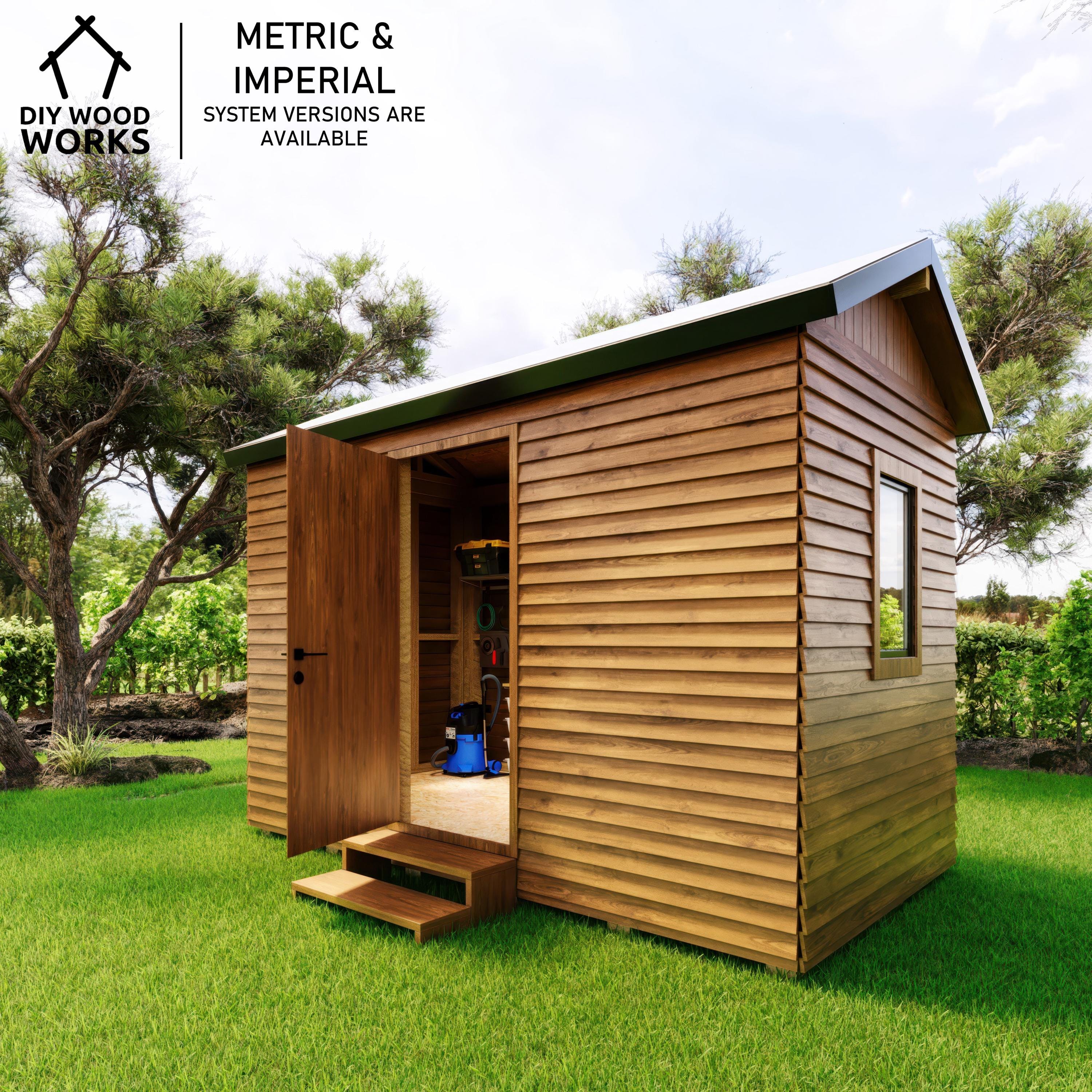 6フィート×10フィートの小さな裏庭小屋プラン：DIY収納小屋の作り方