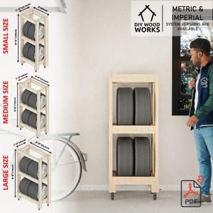 DIY Garage Storage Plans | Wooden Tire Organizer | Custom Garage Tire Storage Solution