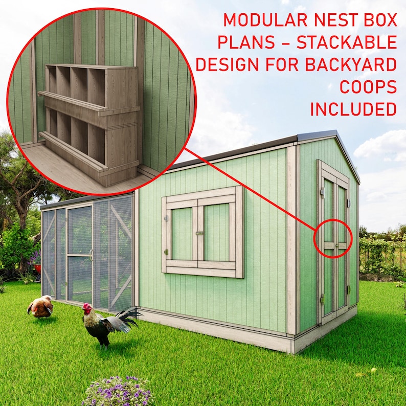 Walk-in Chicken Coop Plans: Modern Backyard Design (DIY Build) - Etsy