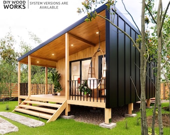 Cabin DIY Plan, 22’x26’, Perfect for Remote Living, Downloadable Blueprint ProjectPDF & Small Cabin Plans