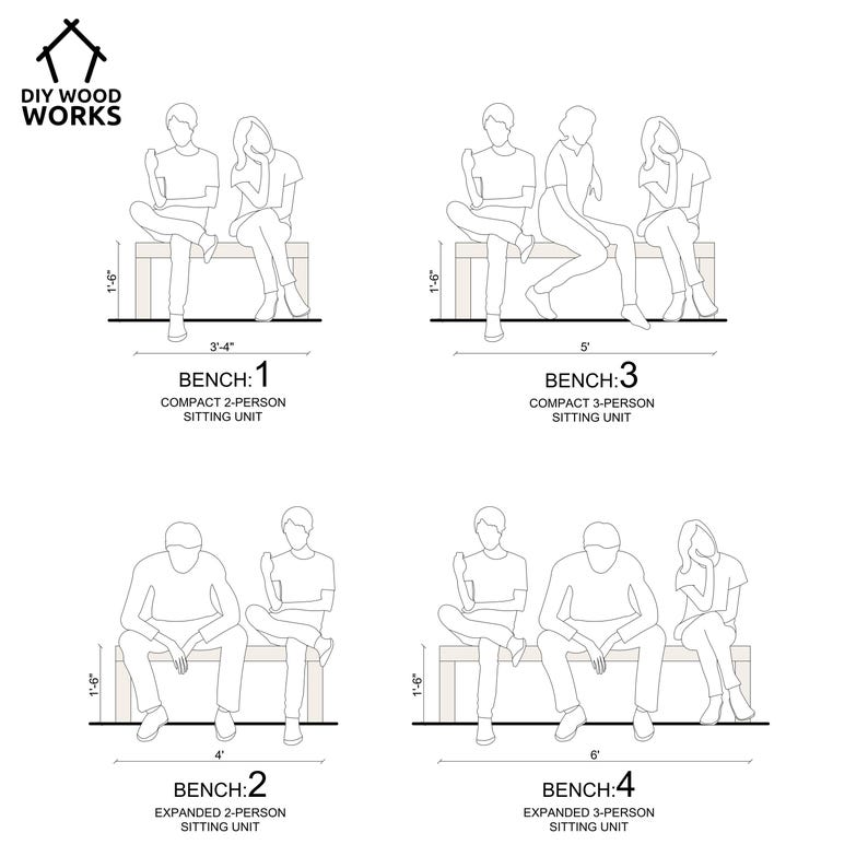 Handmade Bench Set: Modern Indoor/outdoor Bench & Table (digital ...