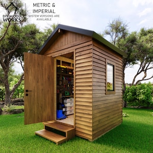 6x6 Tiny Backyard Shed Plan: Easy DIY Storage Shed (Digital Download)