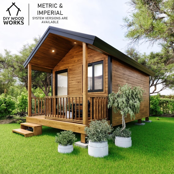 Tiny House DIY Plan: 10’x18’ Cabin with Covered Porch (PDF)