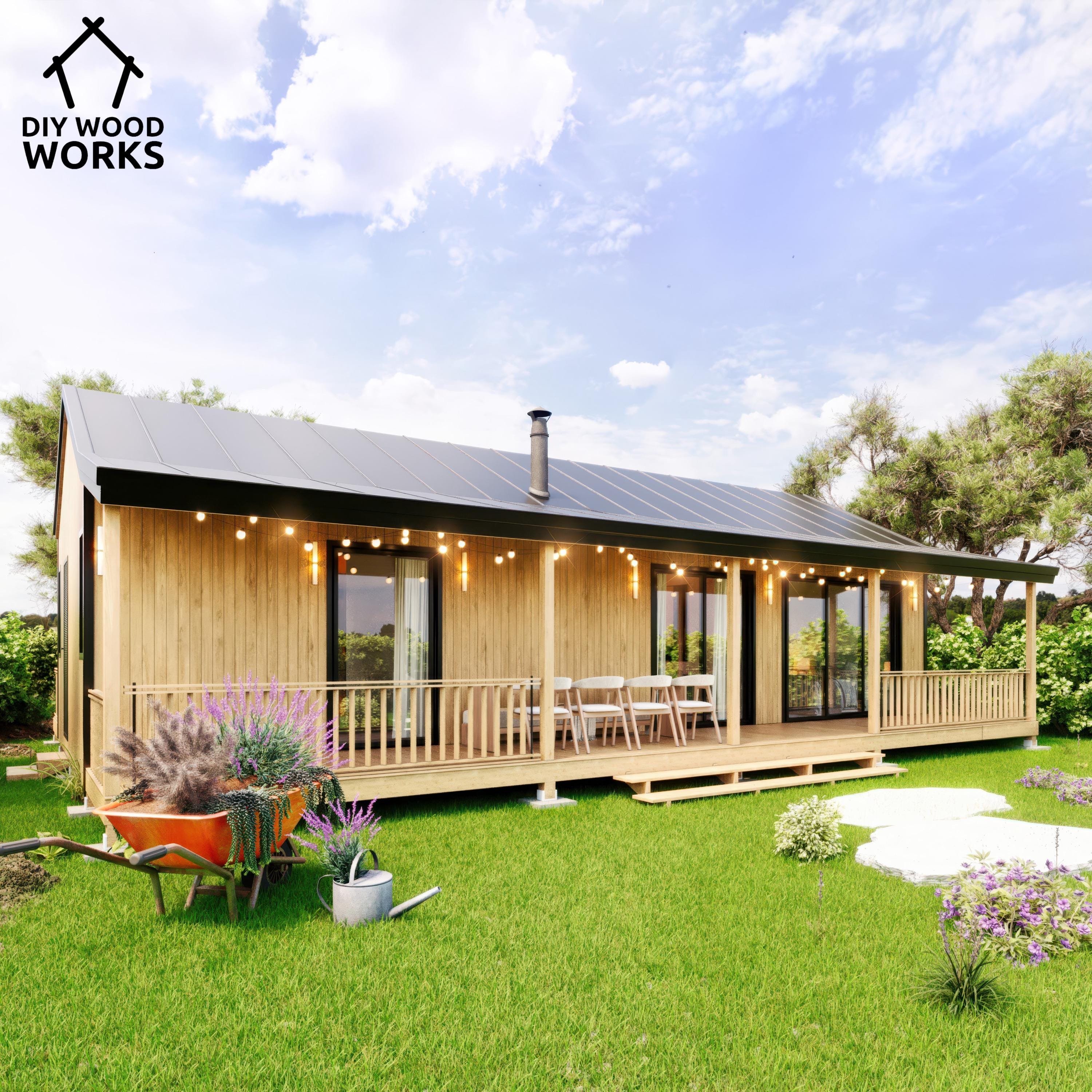2 Bedroom Modern Tiny House Cabin DIY Plan (digital Download) - Etsy