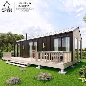 Modern Tiny House with Veranda – Ideal for DIY Enthusiasts | Affordable and Detailed Off-Grid Cabin Plans