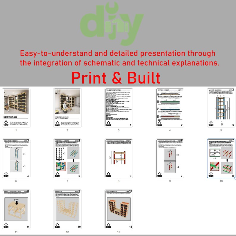 DIY Tote Rack Woodworking Plans - 27 Gallon Tote Bins (PDF Pattern) - Etsy