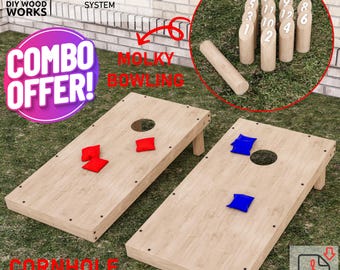 Cornhole & Molkky Bowling DIY-Pläne: Sitzsack werfen (PDF)