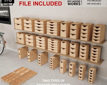 Laser Cut Modular Drawer Organizer: IKEA KALLAX Compatible (Set of 24)
