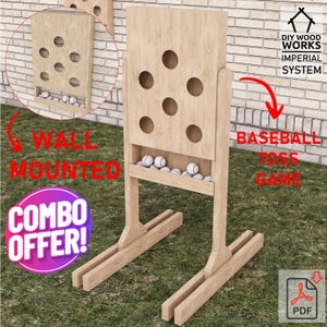 Gartenspiele Set mit Bastelbogen und Baseball selbst basteln
