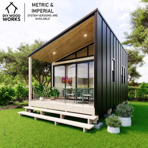 Modern Tiny House DIY-plan – Transformeer je achtertuin met deze compacte tinyhouse-plattegrond voor een stijlvolle ontsnapping