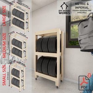 DIY Garage Storage Plans | Wooden Tire Organizer | Custom Garage Tire Storage Solution