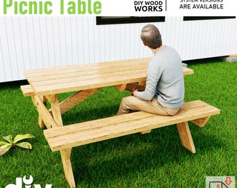 5ft Picnic Table Plans: DIY Outdoor Garden Table (PDF Downloadable Guide)