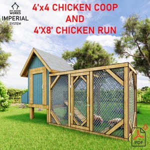 Modern Chicken Coop Plans: 4x4 Coop with 4x8 Run (DIY PDF Download)