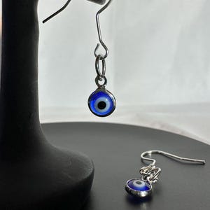 Silver Evil Eye Earrings