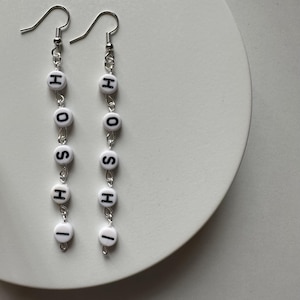 Seventeen Hoshi Letter Earrings. Homemade Kpop jewellery and earrings.