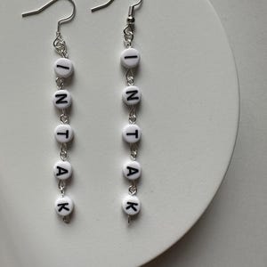 P1Harmony Intak Letter Earrings. Homemade Kpop earrings and jewellery