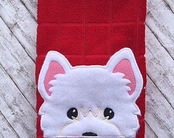 West Highland Terrier / Westie  Hand Towel- Home Decor