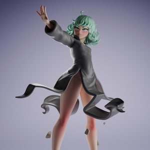 Tatsumaki fan-art 3D wydruk figurki plik STL rzeźba z One Punch Man
