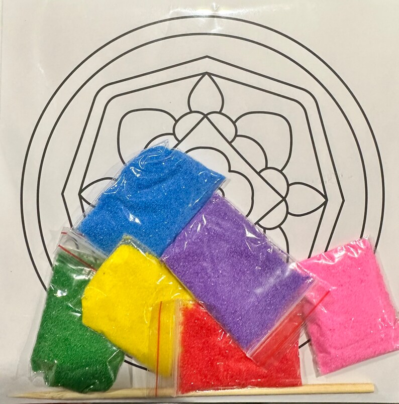 Mandala Rangoli Sand Art Kits pack of 2 Designs - Etsy