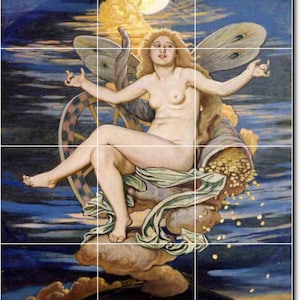 S-M-L-XL Mythologie Céramique Personnalisée Peinture Murale. Fortuna par Elihu Vedder