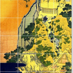 S-M-L-XL Custom Ceramic Japanese Ukiyo-E Painting Tile Mural. Pic0007 By Katsushika Hokusai