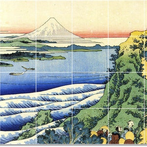 S-M-L-XL Custom Ceramic Japanese Ukiyo-E Painting Tile Mural. 86 By Katsushika Hokusai