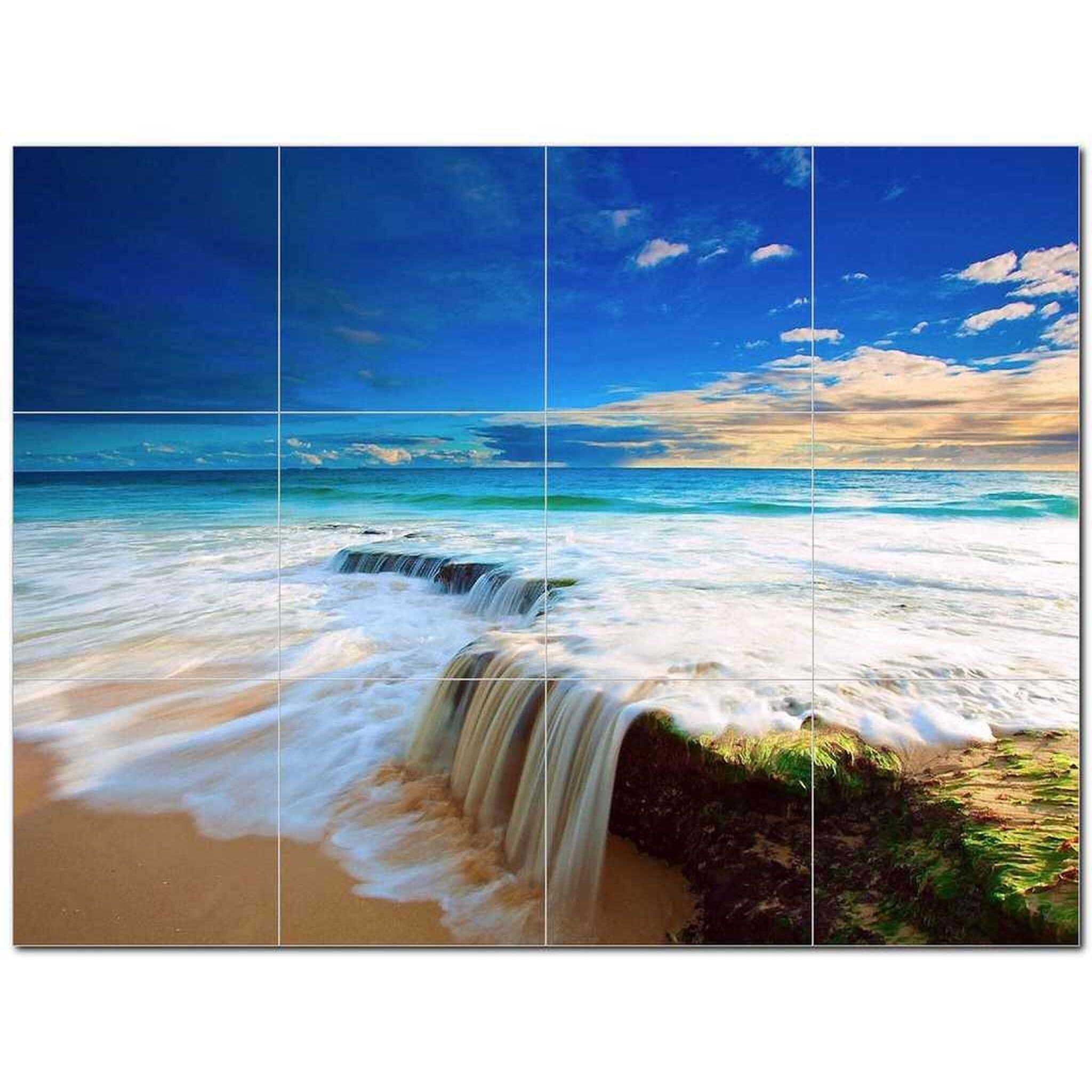 Tropical Beach Photo Ceramic Tile Mural: Kitchen Backsplash, Shower - Etsy