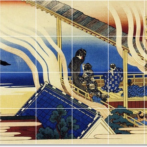 S-M-L-XL Custom Ceramic Japanese Ukiyo-E Painting Tile Mural. 46 By Katsushika Hokusai