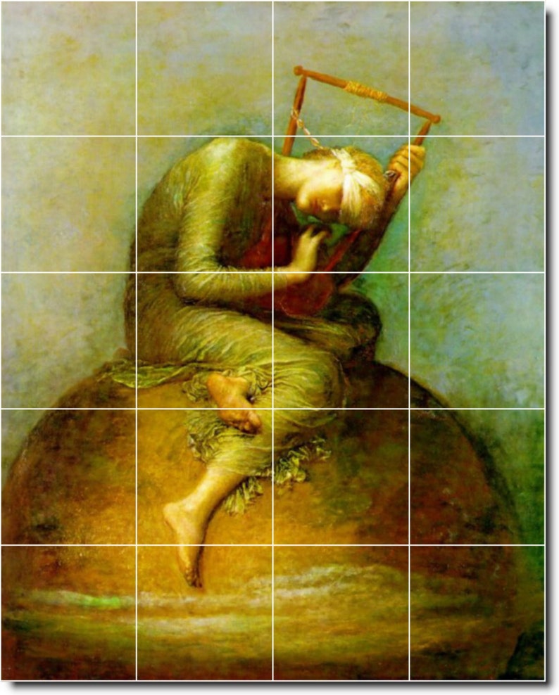S-M-L-XL Custom Ceramic Women Painting Tile Mural. Hope By Georg S-M-L-XL Custom Ceramic Women Painting Tile Mural. Hope By Georg
