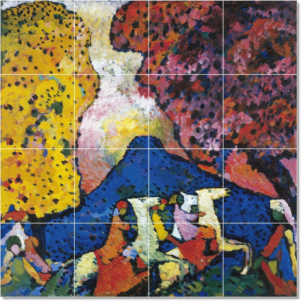 SMLXL Custom Ceramic Abstract Painting Tile Mural. Abstract Etsy