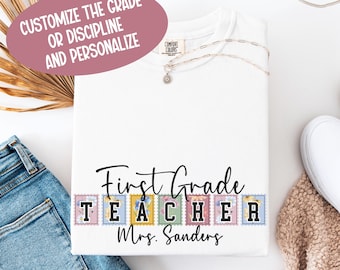 Personalized Teacher T-Shirt, Teacher Gift, Back to School Tee, Educator Appreciation, New Teacher Shirt, Teacher Team tee