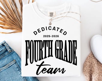 Pastel Fourth Grade Teacher Shirt,Back to School Tee,Grade Level Shirt,Teacher Team Shirt,First Day of School Gift,Meet the teacher t-shirt