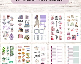 Planner sticker pack, Instant download Planning Stickers for Journals and Scrapbooks, Everyday essentials, decorative and functional, books