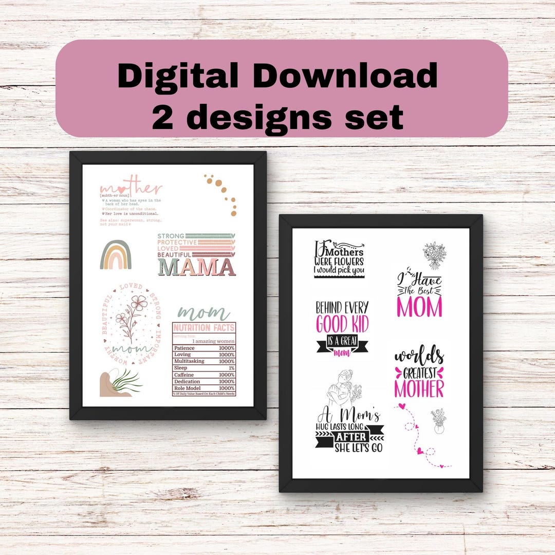 Mother's Day Wall Art Set of 2, Mum Birthday Gift, Mothers Day Gift ...