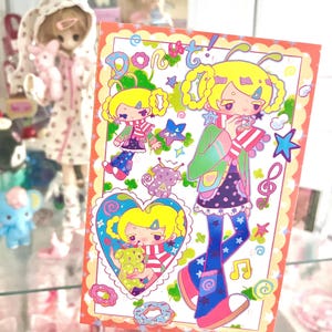 Original Druck｜Matte Postkarte｜Donut Alien Girl