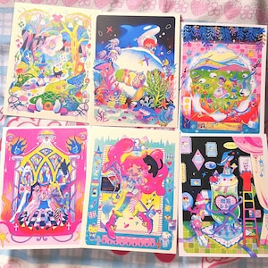 Original Print｜Pearly Postcard｜Broomstick Chronicles (Verticle)